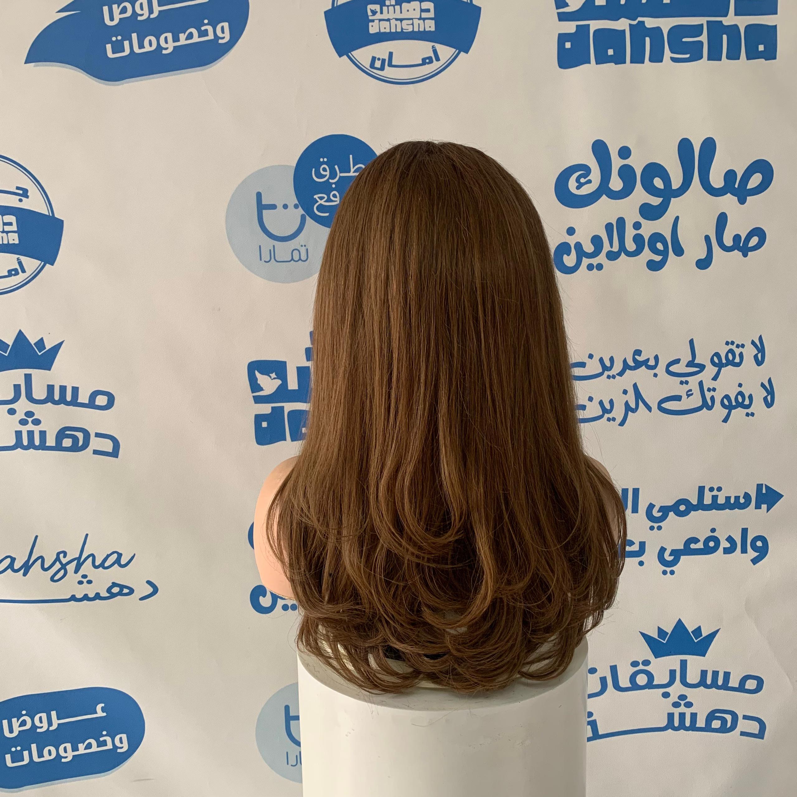 باروكه شعر طبيعي طول 18 انش لون بني كستنائي