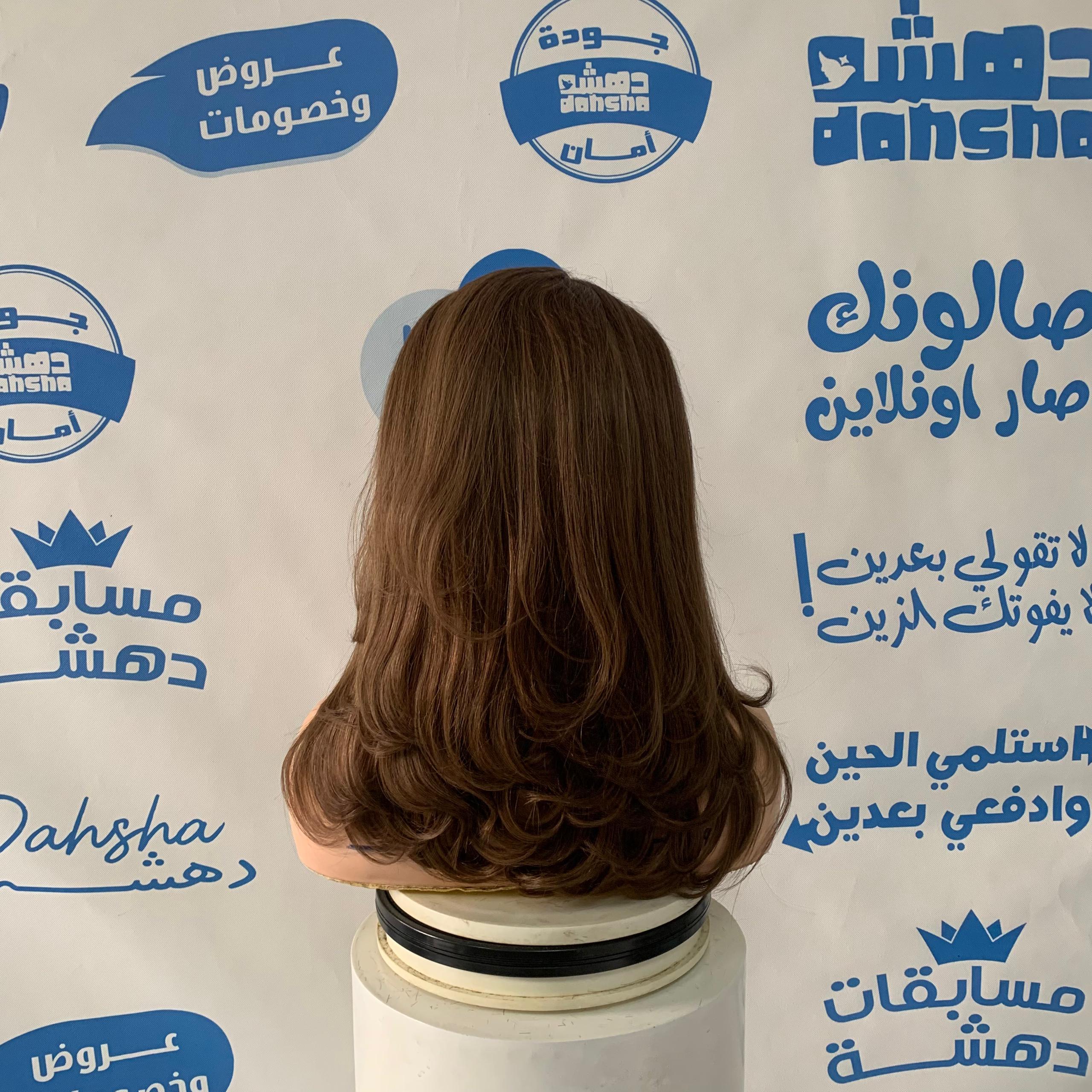 باروكه شعر طبيعي طول 16 انش لون بني كستنائي