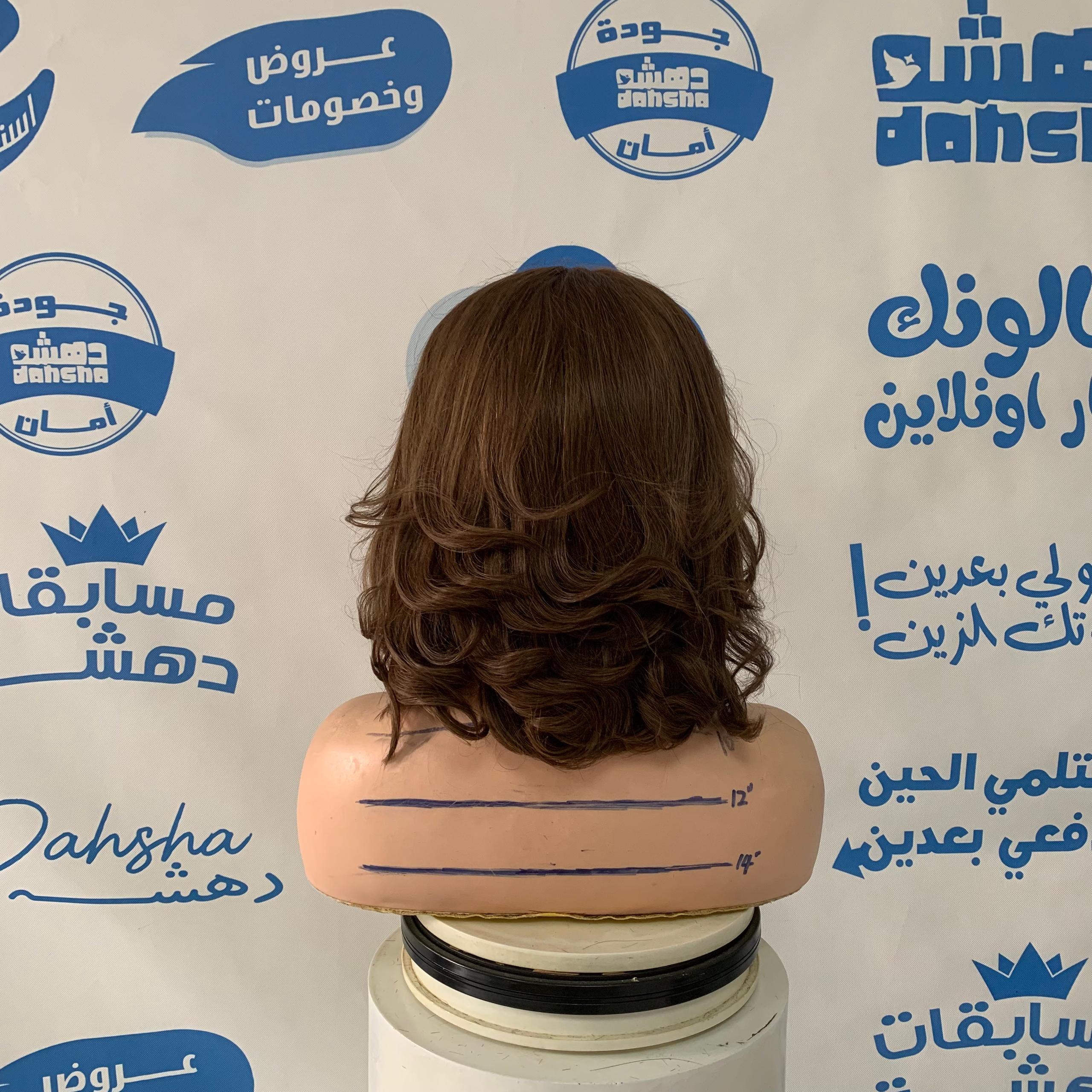 باروكه شعر طبيعي طول 12 انش لون بني كستنائي